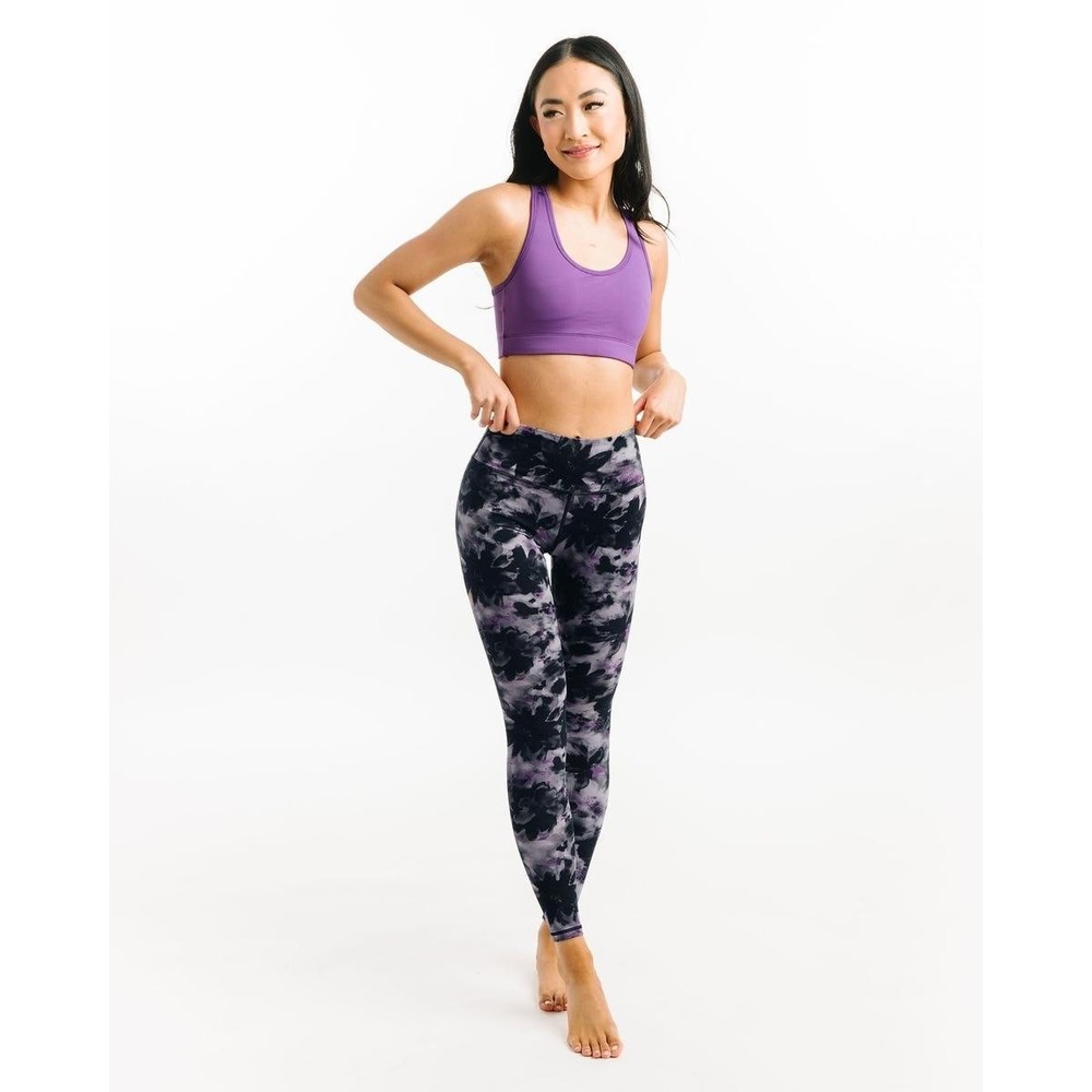 Zyia Floral Watercolor Soft n Snug Hi-rise Legging Sz 6-8 - Picture 2 of 9